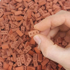 1:16 Scale 50PCS Realistic Mini Bricks for Crafts Red Gray Handmade Model Brick Walls Landscapes, Hobby Projects & Construction