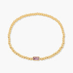 Miranda Unique Birthstone Bracelet 18K Gold Plated Stainless Steel Hypoallergenic Stretch Braceletable Jewelry Gift For Mom