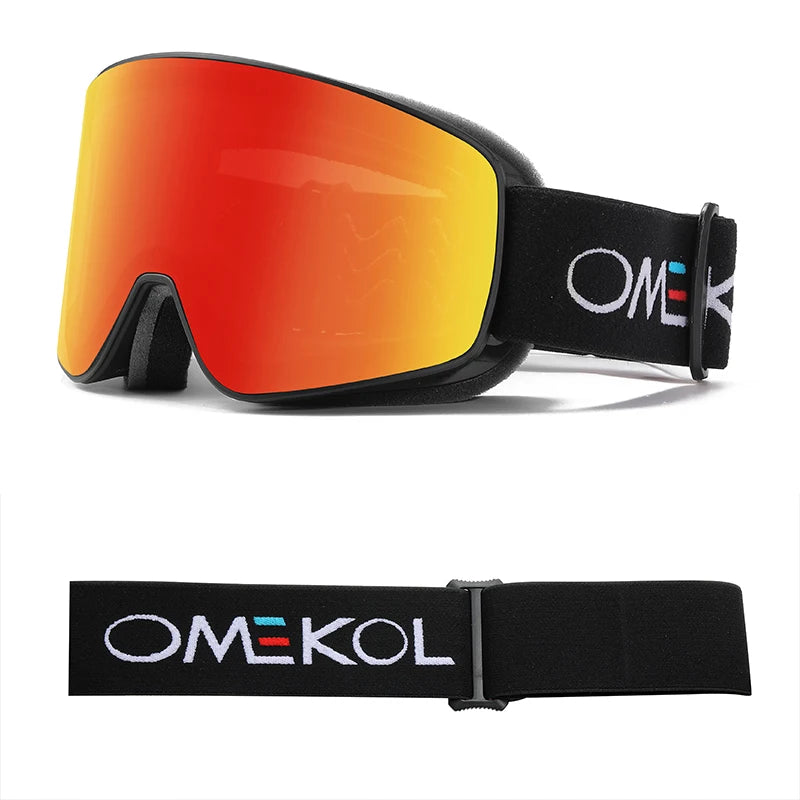 OMEKOL BRAND NEW Double Layers Anti-Fog Ski Goggles Snowmobile Eyewear Outdoor Sport Snow Snowboard Glasses