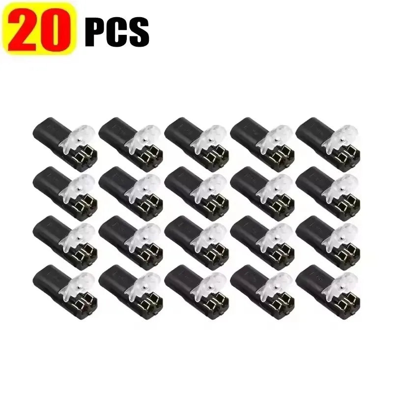 2 Pin Way Plug Wire Cable Snap Connectors Waterproof Electric Wire Double-Wire Plug-In Connector Locking Buckles Cable Clamps