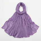 New Arrival Crinkle Rayon Hijab Women Muslim Scarf Shawls Solid Headscarf Wraps Big Size Plain Islamic Turban Headbands Foulard