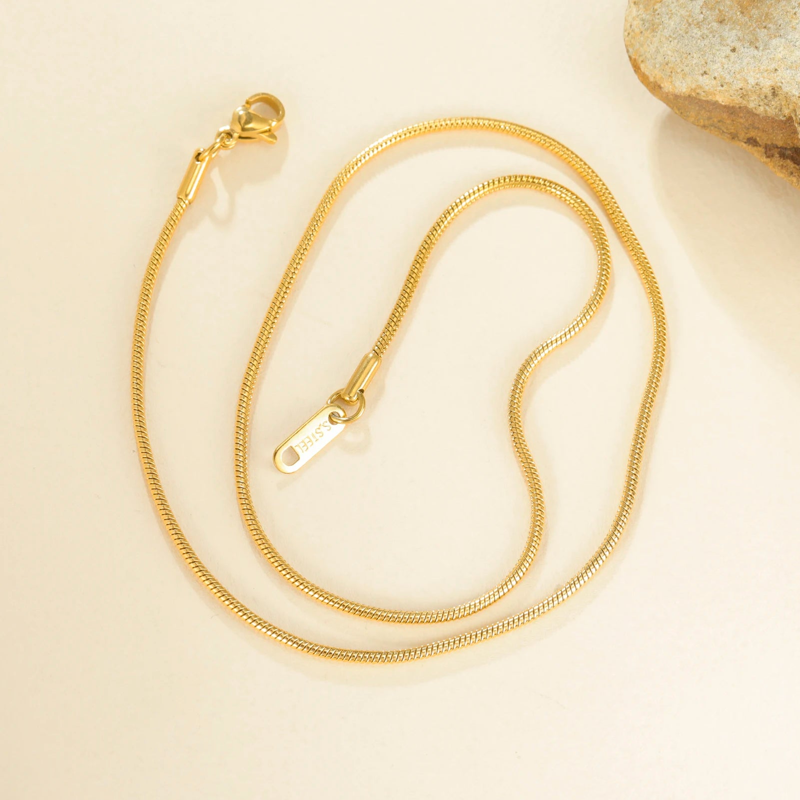 Cazador Stainless Steel Snake Chain Necklaces for Women Men Jewelry 2025 0.9mm 1.2mm 1.5mm 2mm Thickness Chains Birthday Gift