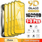 NNBILI 1-5PCS 9D Screen Protector Tempered Glass for IPhone 15 14 13 16 12 11 Pro Max Protective Glass for IPhone XR XS Max 16e