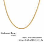 Cazador Stainless Steel Snake Chain Necklaces for Women Men Jewelry 2025 0.9mm 1.2mm 1.5mm 2mm Thickness Chains Birthday Gift
