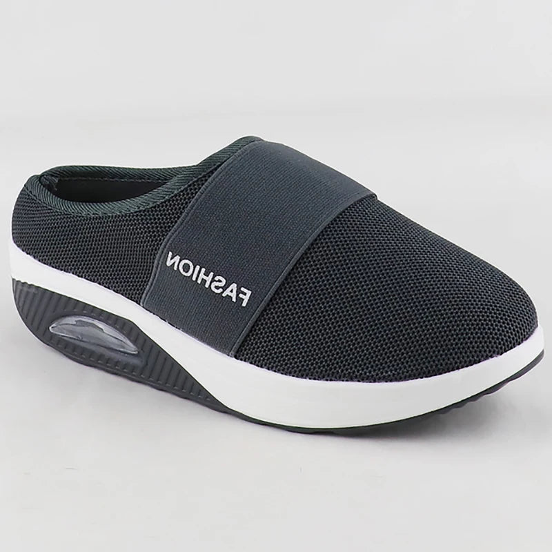 Cushion Slip-On Women Walking Shoes Orthopedic Diabetic Ladies Platform Mules Mesh Lightweight Slippers Wedge Female Sneaker