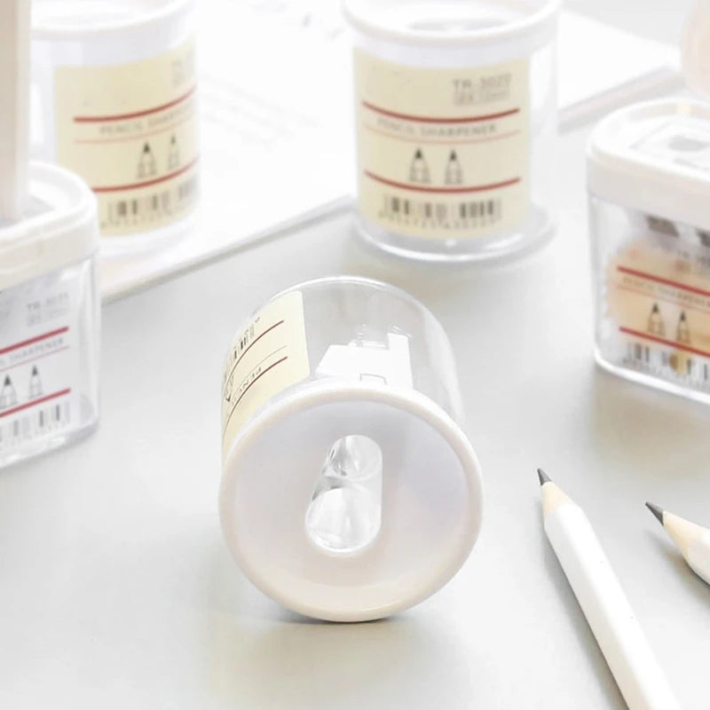 Portable Round-shpaed Manual Sharpener Fit for HB/2B/Soft/Hard Charcoal/Colored Pencil Makeups Pencil for Adults Student