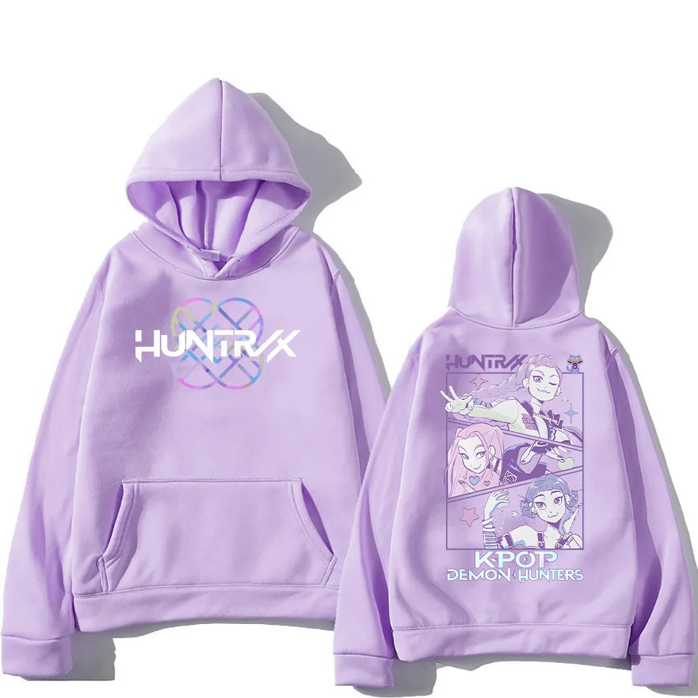 KPop Demon Hunters Hoodies Merch Kpop Men Women Sweatshirt Fashion Versatile Streetwear Oversized Y2K Pullovers Trends Anime Top