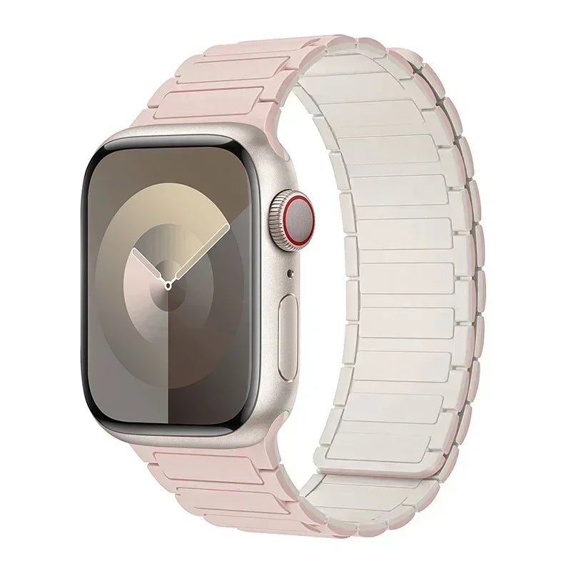 Magnetic Loop strap for Apple watch S10 46mm 42mm 40mm 41mm 45mm 44mm 49mm Silicone Strap for lWatch Series Ultra 2 9 8 7 6 5 4