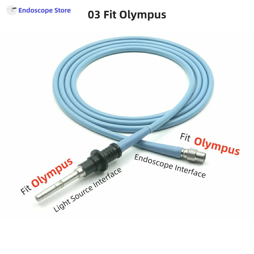 High-Transmittance Φ4mm Endoscope Endoscopy Light Source Optical Fibers Cables 1.8m 2m 2.5m 3m Fit All Interface Autoclave