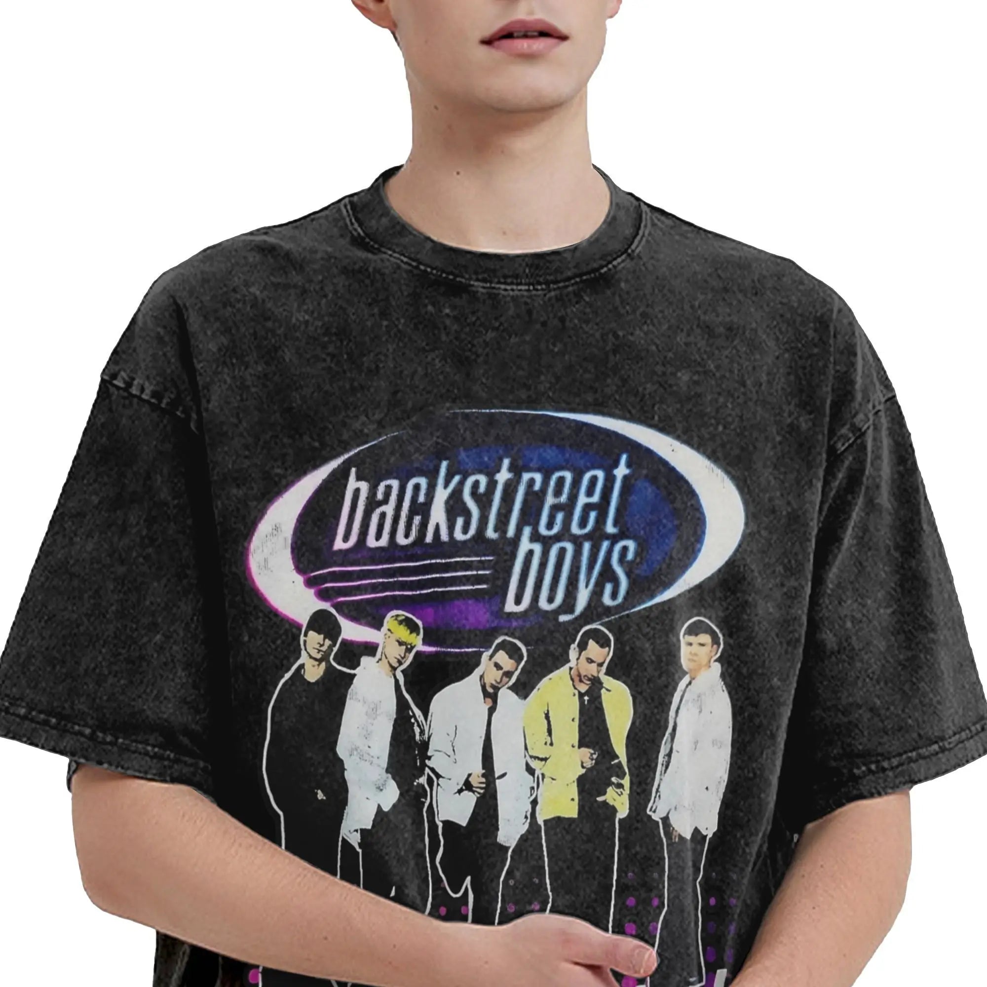 Vintage Backstreet Boys Into The Millennium Tour 2025 Merch T-Shirts for Men Women  Washed Cotton Tee Shirt Clothes