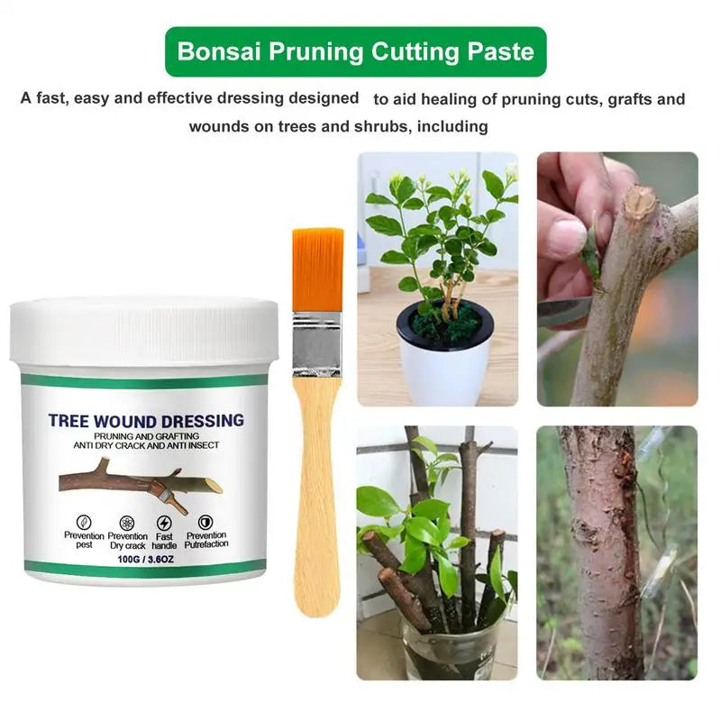 100g Tree Wound Sealer Garden Tree Pruning Healing Paste Multifunctional Tree Wound Pruning Sealer Bonsai Gardening Sealer