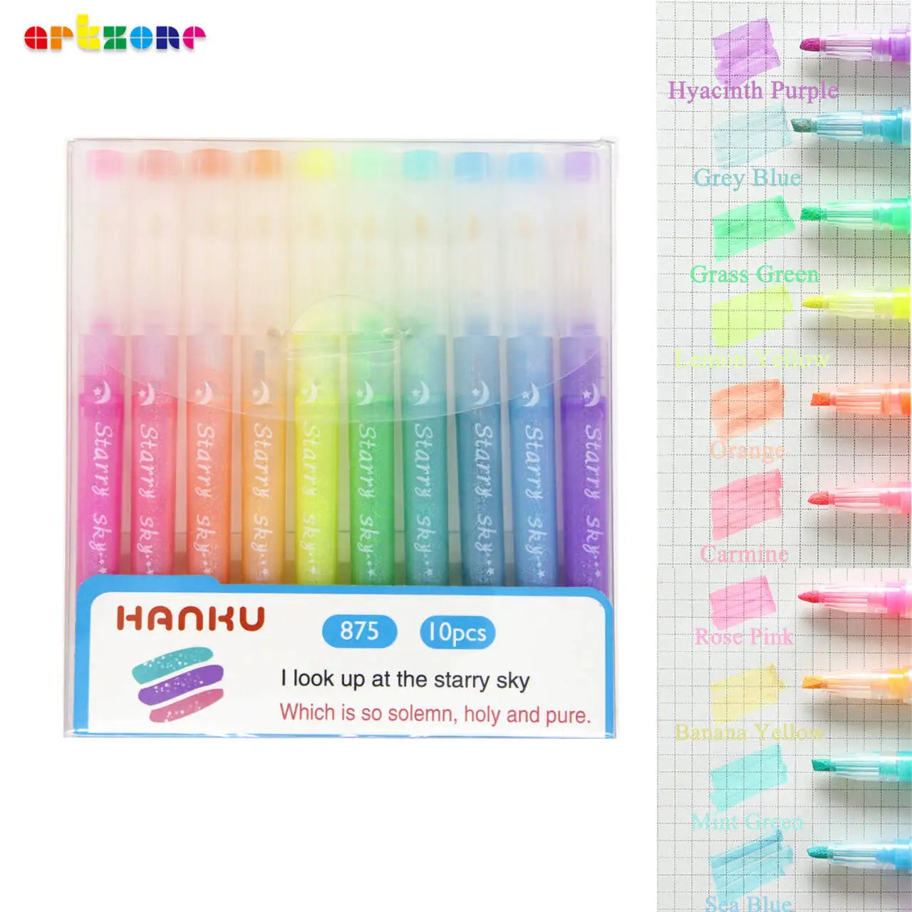 Glitter Highlighters 6/10/16pcs Chisel Tip Assorted Colors Glitter Highlighter Markers Pens for Kids Adults Journaling Coloring