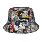 Hot Summer Headwear British Music Definitely Maybe Merchandise Bucket Hat Unisex Hot Sun Hats O-Oasis Ispoti Fishing Caps Hiking