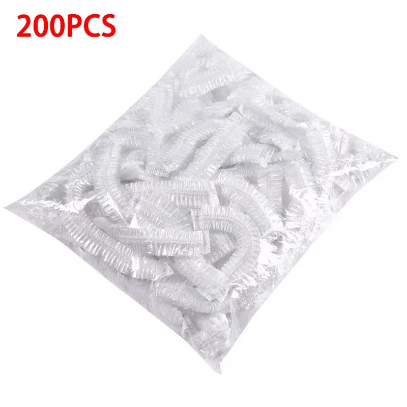 50/100/200PCS Colorful Disposable Food Cover Food Grade Fruit Fresh-keeping Plastic Bag Transparent Plastic Bag Color Cling Film