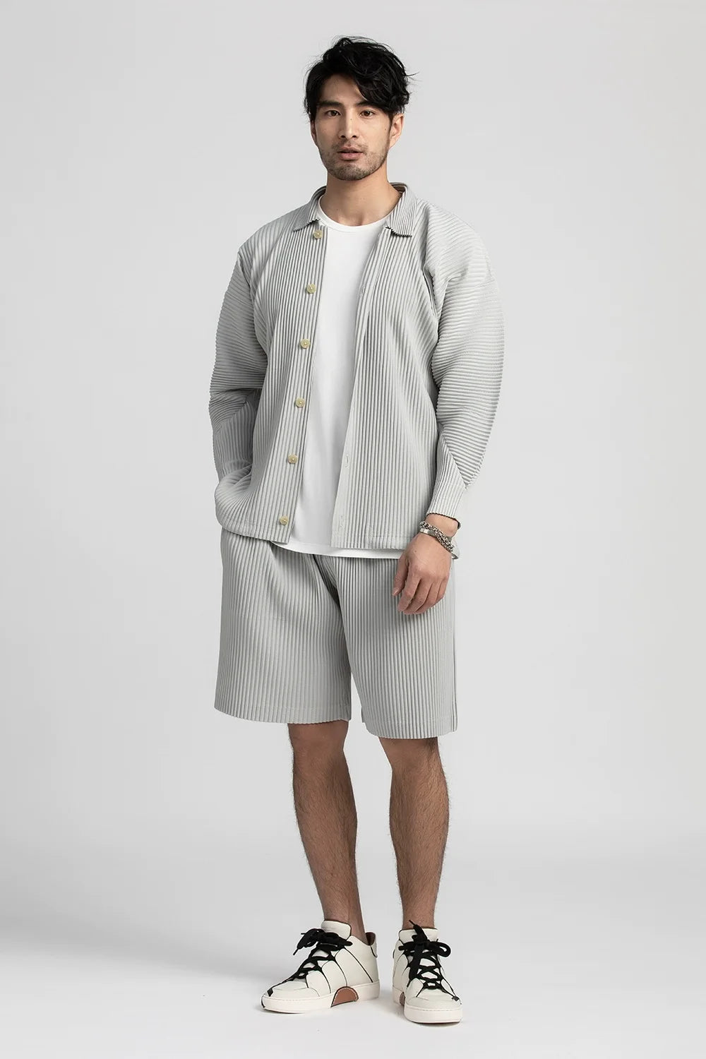Miyake Pleated Shorts For Men Clothing Loose Casual Shorts Summer Clothes For Men Gym Sport Shorts Men Drawstring Pants