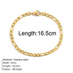 Gold Color Bracelet Stainless Steel Twist Cuban Chain Bracelet for Women Chain Bracelet Jewelry Gifts Wholesale Dropshipping