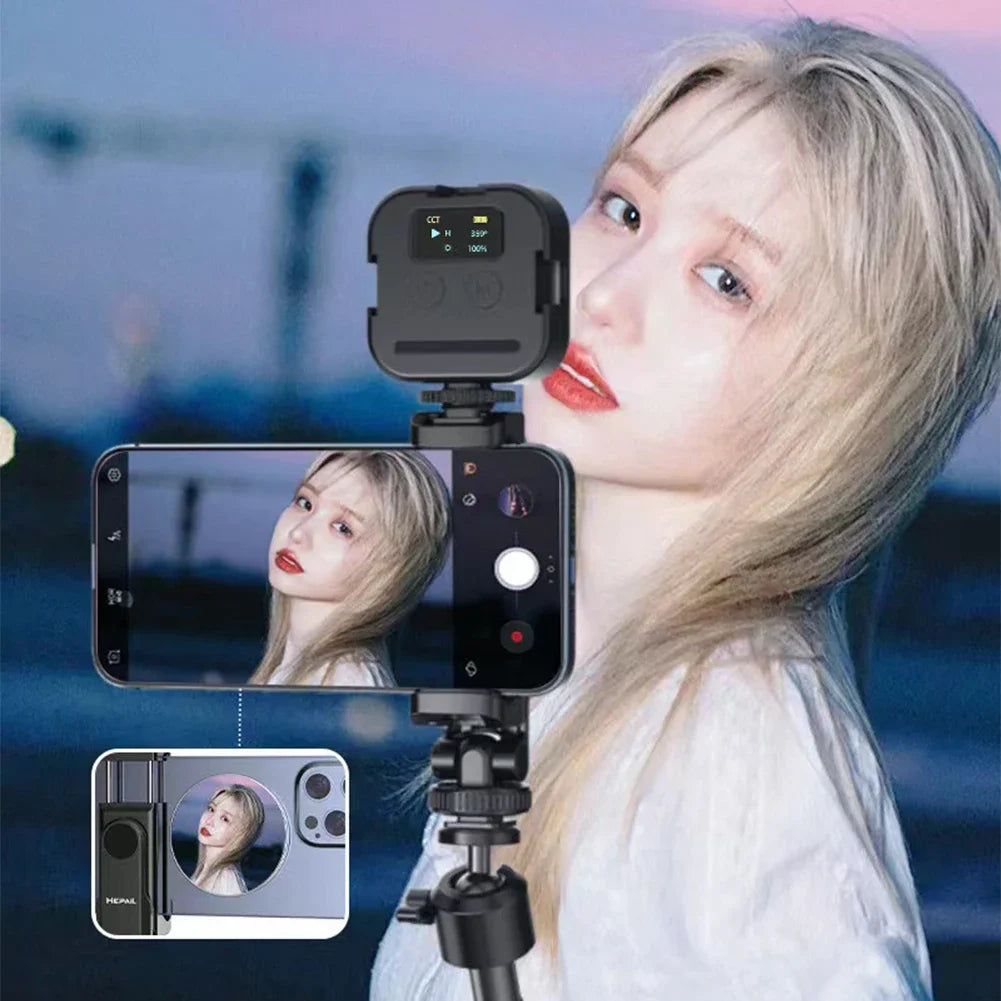 Selfie Vlog Mirror for Phone Metal Plates for Selfie for iPhone Samsung Photo Video Selfie Compact Adhesive Mirror Smartphone