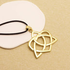 1 piece of matte golden vintage large pendant necklace featuring open heart
