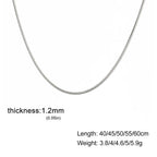 Cazador Stainless Steel Snake Chain Necklaces for Women Men Jewelry 2025 0.9mm 1.2mm 1.5mm 2mm Thickness Chains Birthday Gift