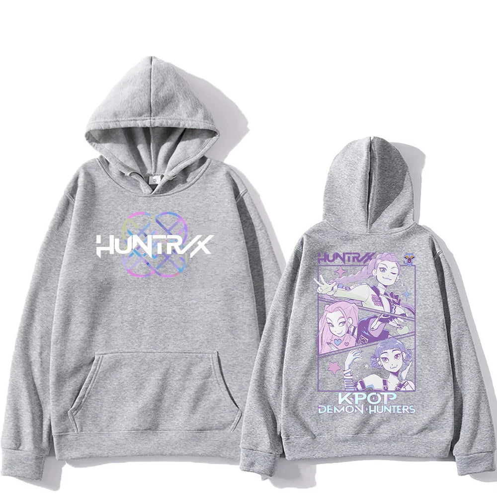 KPop Demon Hunters Hoodies Merch Kpop Men Women Sweatshirt Fashion Versatile Streetwear Oversized Y2K Pullovers Trends Anime Top