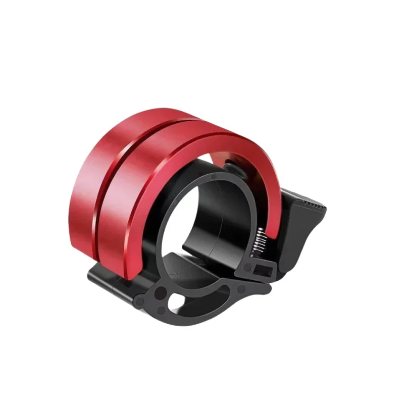 Red Aluminum Double Bicycle Bell - Loud Clear Sound for 22/31.8mm Handlebars MTB & City Bike Safety Accessory