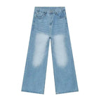 IEFB Wide Leg Jeans New Simple Style Pocket Zipper Casual Male Denim Pants 2025 Spring Fashion Men's Trousers Looes 9C1519