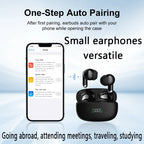 Wireless Bluetooth smart translation headphones, AI voice translator, dual-ear translation, multi-language translation