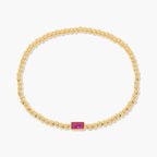 Miranda Unique Birthstone Bracelet 18K Gold Plated Stainless Steel Hypoallergenic Stretch Braceletable Jewelry Gift For Mom