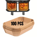 Air Fryer Paper Liners Disposable Oil-Proof Waterproof Baking Paper Round Square And Rectangle Parchment Kitchen Party Supplies