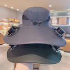 Multifunction Double Fan Solar Hat UV Protection Breathable Fisherman Cap Summer Outdoor Rechargeable Sun Fan Gift for Father
