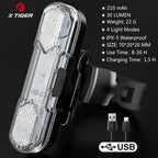 X-TIGER Bicycle Rear Light Waterproof MTB Bicycle Light USB Charge LED Bicycle Taillight Flash Tail Safety Bike Warning Light