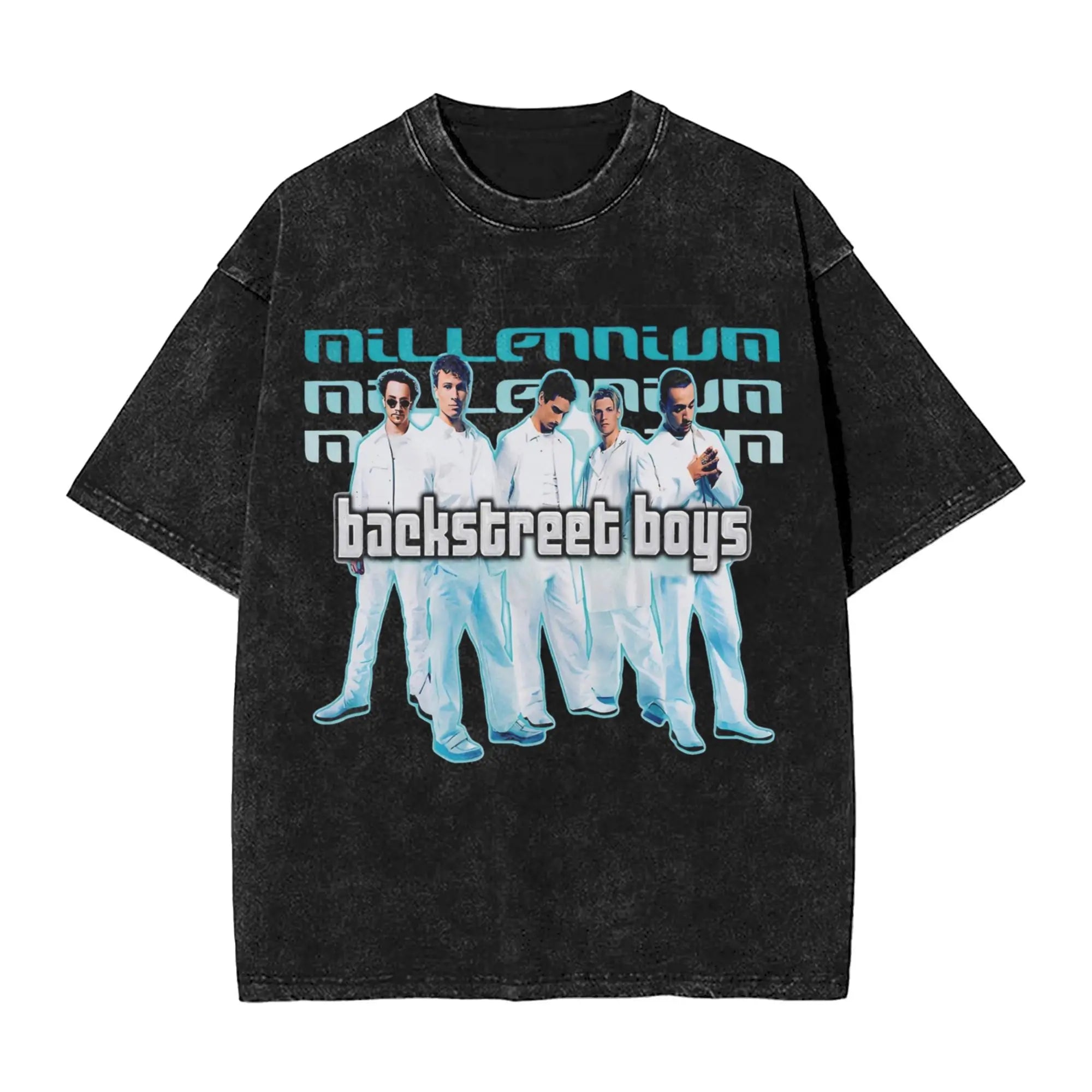 Vintage Backstreet Boys Into The Millennium Tour 2025 Merch T-Shirts for Men Women  Washed Cotton Tee Shirt Clothes