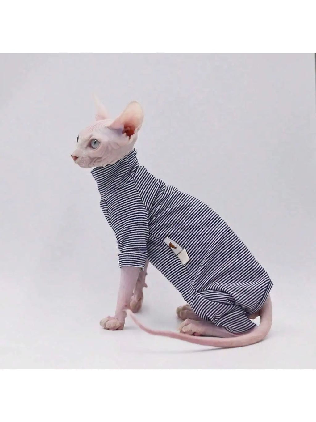 Sphynx Cat Clothes Leisure Stripe 4-legged Cotton Comfortable Hairless Cat Outfits Soft Winter Warm Devon Kornish Cat Clothes