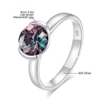 8mm Lab Grown Emerald Ring 925 Sterling Silver Round Cut for Women Men Colorful Rings Engagement Wedding Fine Jewelry