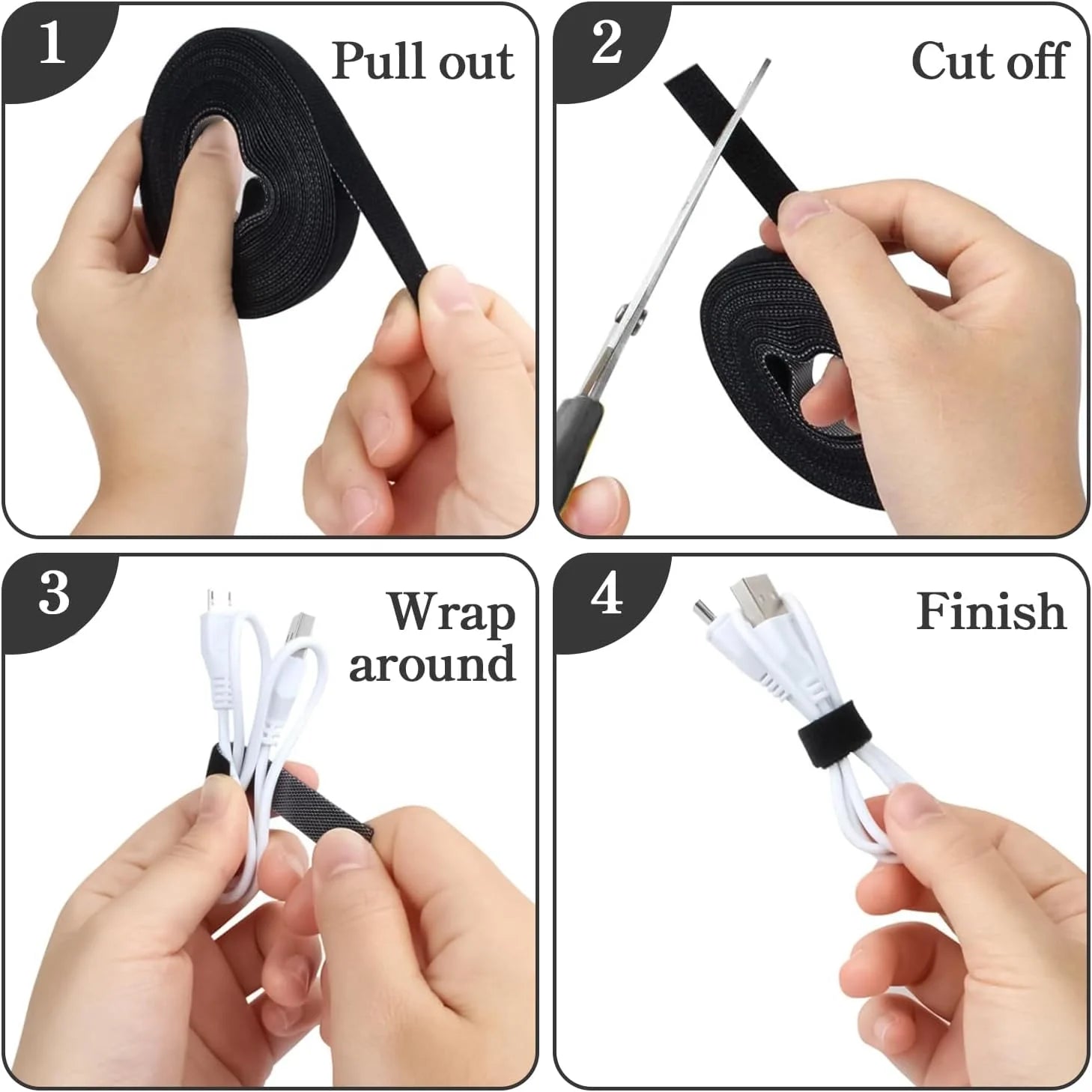 Cable Organizer Cable Manager Cable Wrap Headphone Cable Mouse Cable Manager Tie Ties Protective Sleeve Cable Velcro Straps