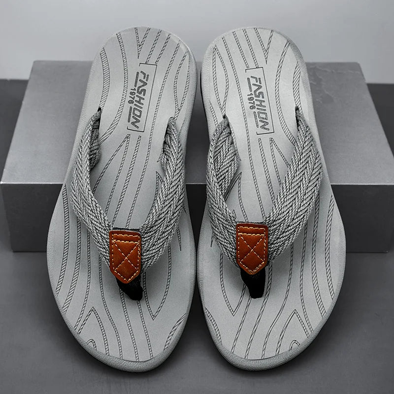 Summer Men Beach Flip Flops Anti-skid Tong Slippers Casual Flat Lightweight Outdoor Chanclas Hombre Chinelo Masculino Klapki