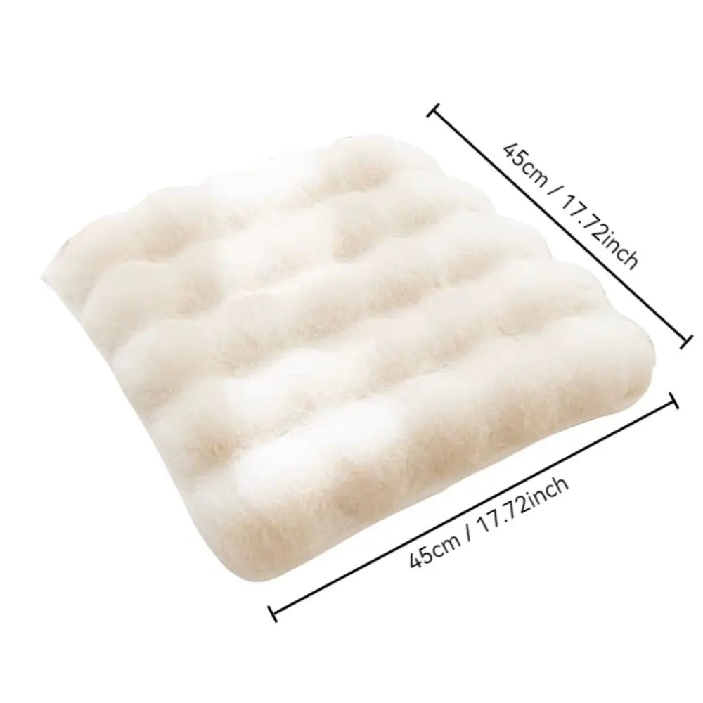 Warm Rabbit Plush Plush Chair Seat Non Slip Thickened Winter Chair Pads Square Chair Seat Pads Home