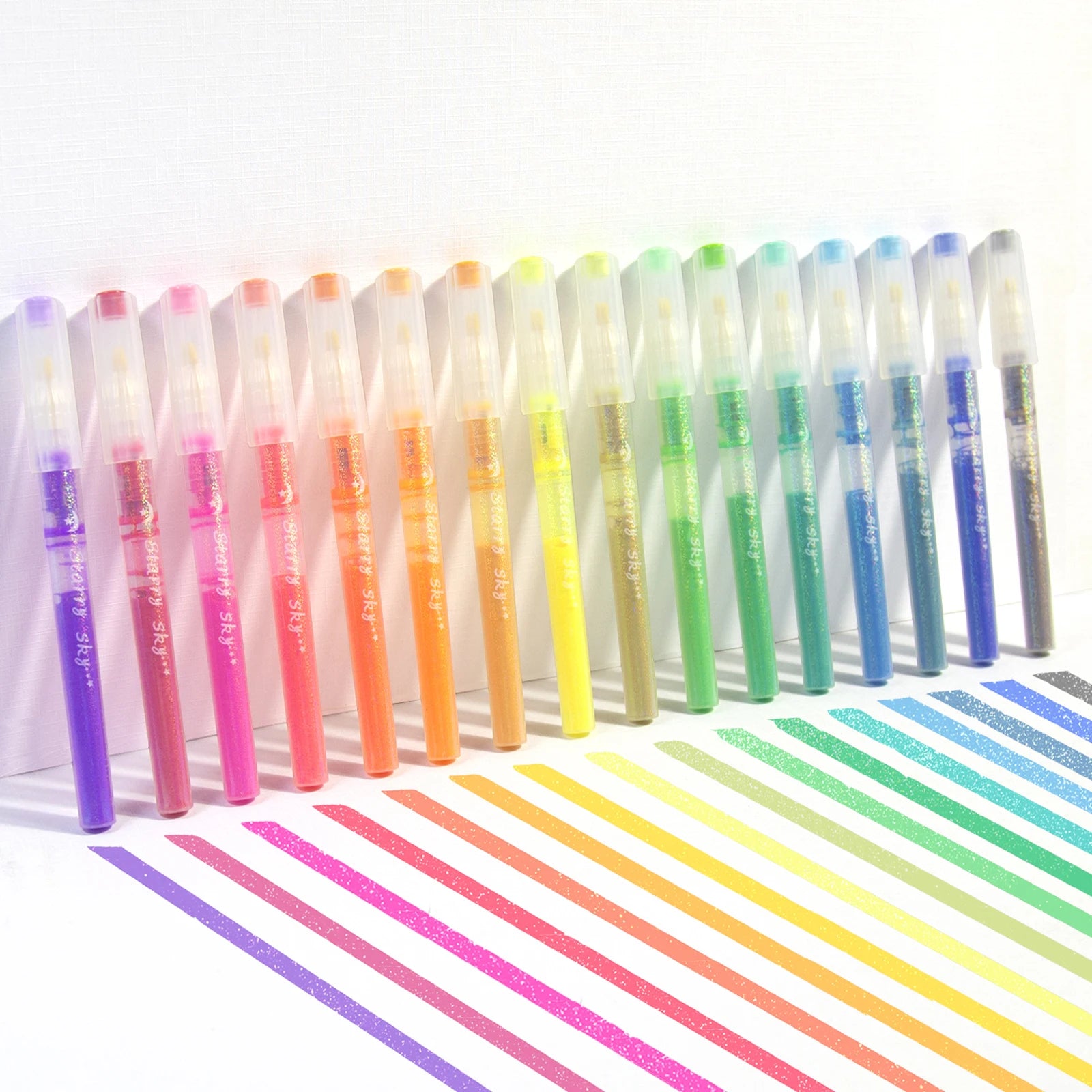 Glitter Highlighters 6/10/16pcs Chisel Tip Assorted Colors Glitter Highlighter Markers Pens for Kids Adults Journaling Coloring