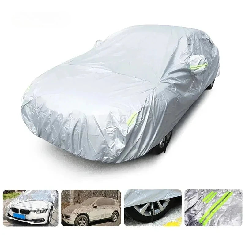 Car Cover Outdoor Protection Full Exterior Snow Sunshade Dustproof Universal for Hatchback Sedan SUV