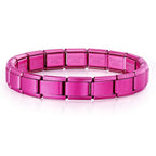 2025 New Men and Women Starry Colors 18 Pieces Italian Charm Fit 9mm Stainless Steel Modular Bracelet Wholesale Jewelry