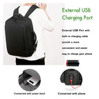 1Pcs Expandable Travel Backpack, Business casual men's backpack,with USB charging,waterproof fabric,suitable for daily commuting