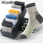 5Pairs Breathable Cotton Sports Stockings Men Bamboo Fiber Autumn and Winter Men Socks Sweat Absorption Deodorant Business Sox