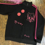 2025 Ropa Mujer Stand Neck Sweatshirts Women Clothing Long Sleeve Casual Anime Print Tops Fashion Japanese Oversized Y2k Hoodies