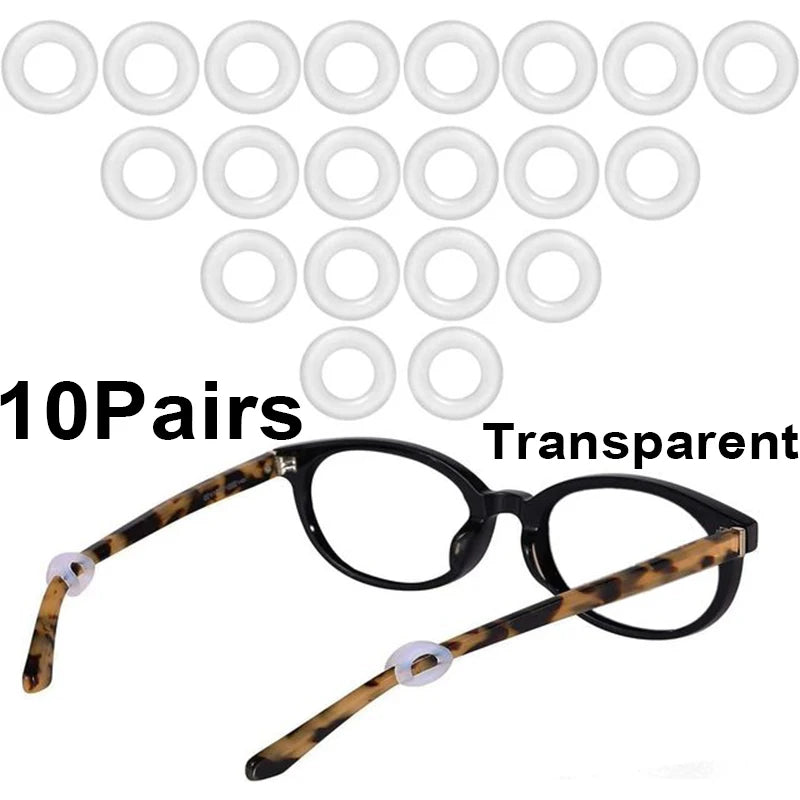 20pcs Anti-slip Silicone Ear Grip Glasses Eyeglasses Leg Ear Hook Stopper Bracket Fastener Accessories Temple Tip Eyewear Holder