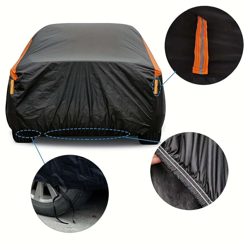 Car Covers Outdoor Waterproof Sun Rain Snow Protection UV Auto Cover Universal SUV/Sedan 190T Car Protective Full Covers