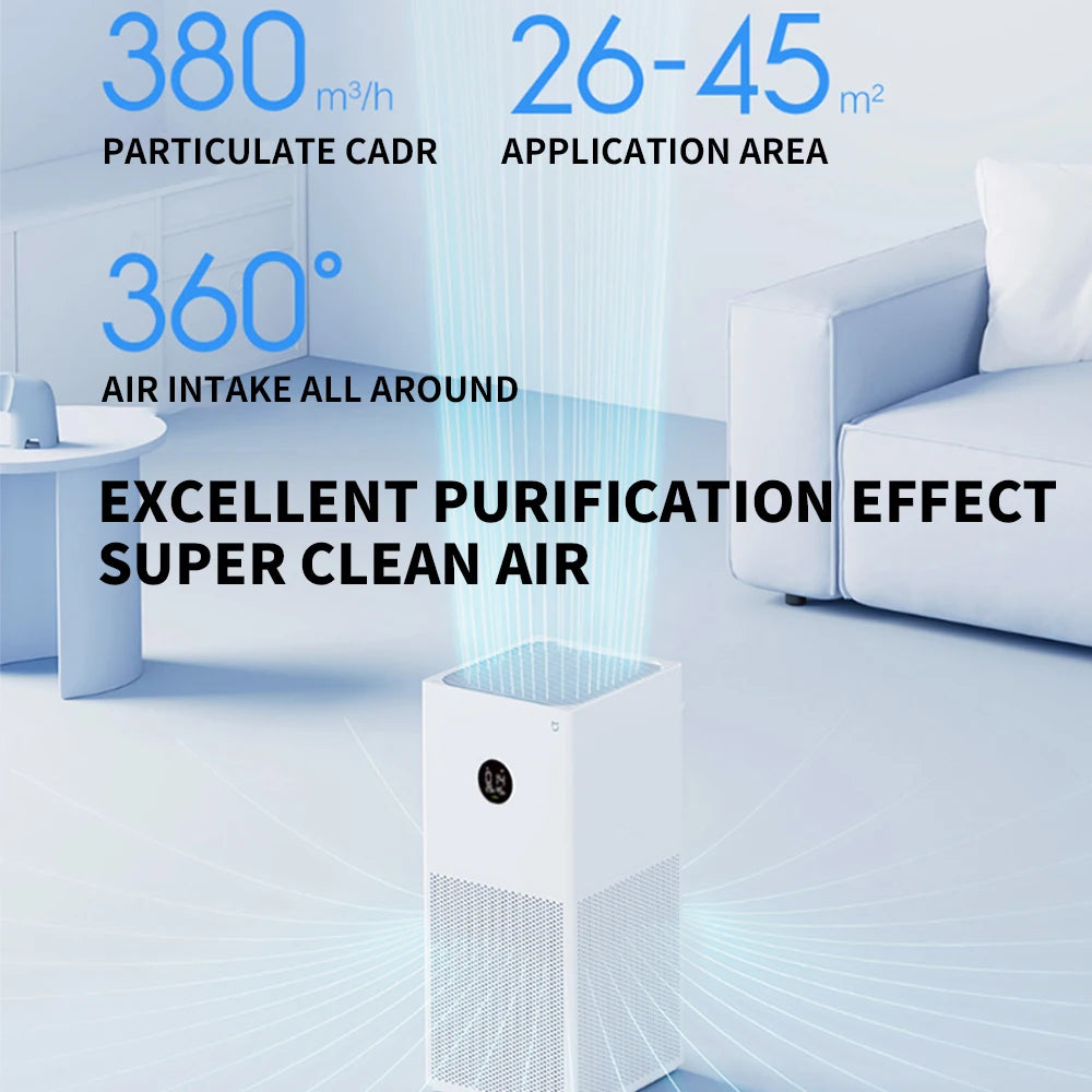 XIAOMI MIJIA Smart Air Purifier 4 Lite Deodorization Remove Formaldehyde Bacteria Odor PM2.5 APP Remote Control Low Noise Design