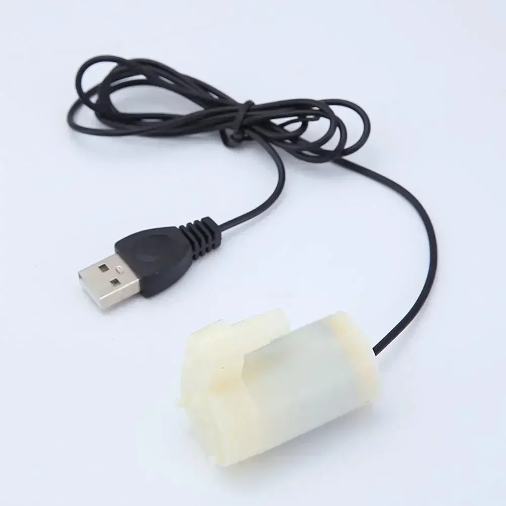 Silent 5V Submersible Pump USB  Cable DC Low Voltage Motor Pump Portable Hydroponics Fish Tank Circulating Water Crafts Fountain