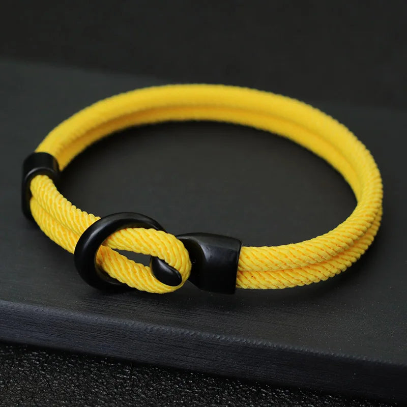 Fashion Rope Bracelet Men Double Layer Outdoor Camping Braclet Homme Accessories Survival Paracord Braslet Gift For Him