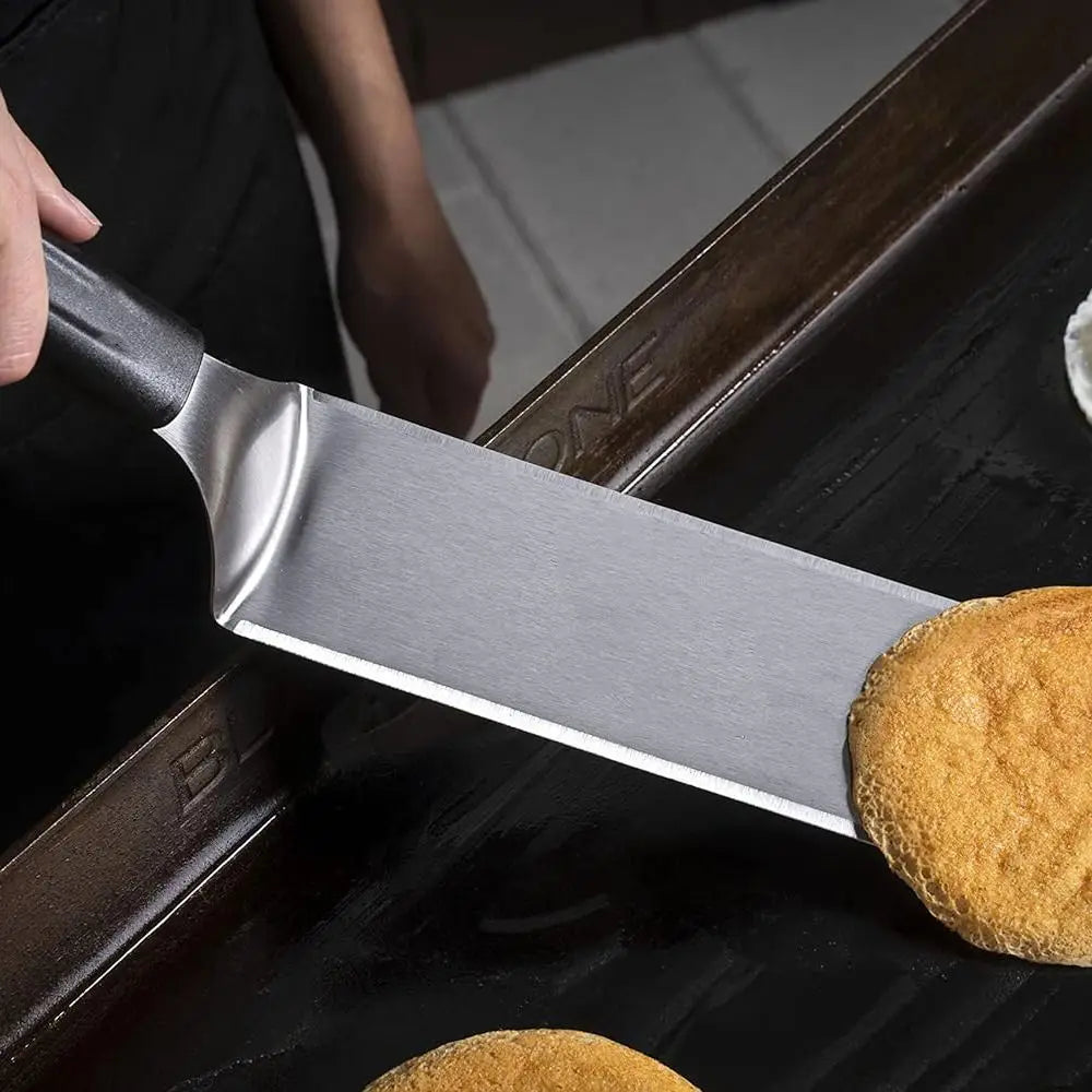 With Blade Grill Spatula Square/rectangle Head Griddle Spatula Pancake Scraper Anti-scald Handle Steak Spatula Burger