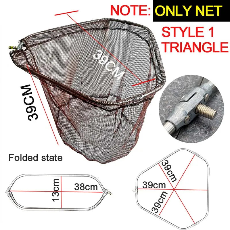 BAKAWA Folding Fishing Net Telescopic Landing Net 4m3.6M Carp Carbon Fiber Fly Tools Sea Hand Dip Net Landing Net Accessorie